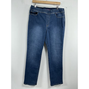 Womans Excellent Gloria Vanderbilt Amanda Pullon Blue Jeans 16S 0098/U-2